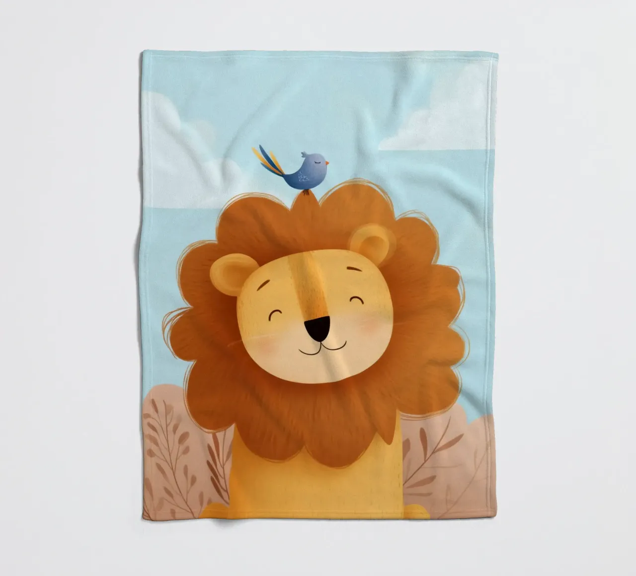 Lion & Little Bird coperta in pile da Kiara
