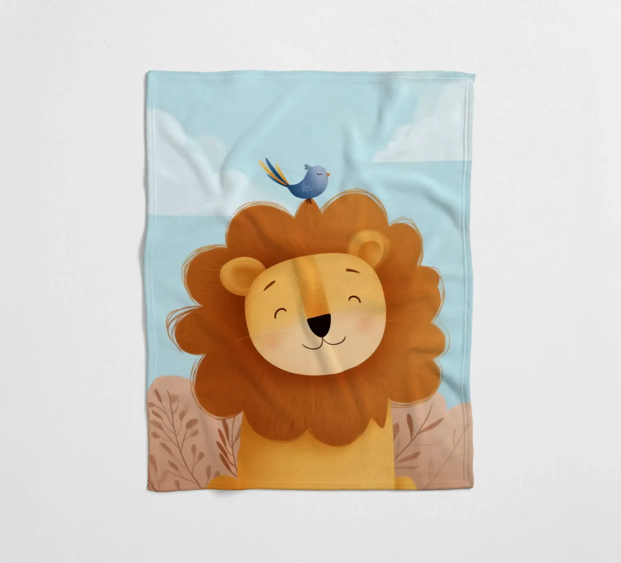 Lion & Little Bird coperta in pile da Kiara