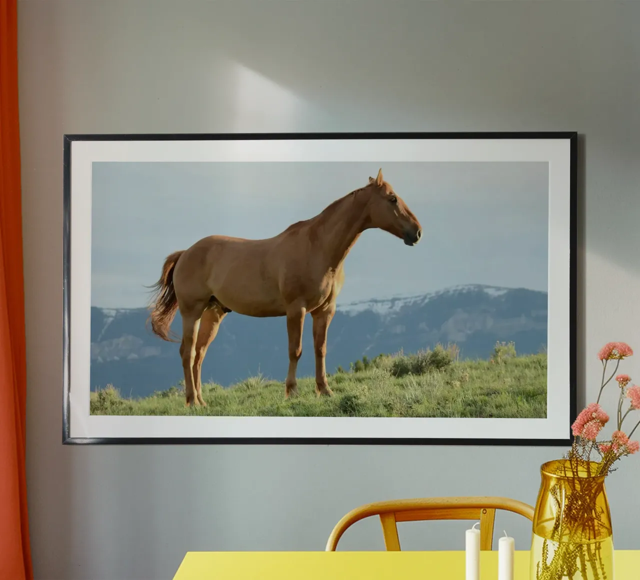 Cavallo su campo erboso poster da Ella White