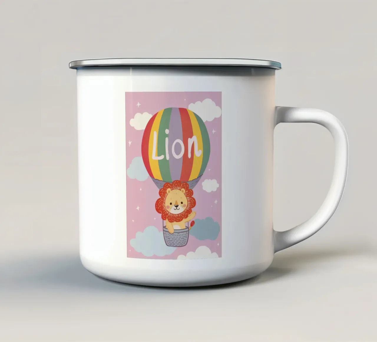 Lion’s Big Adventure tazza in smalto da Kiara