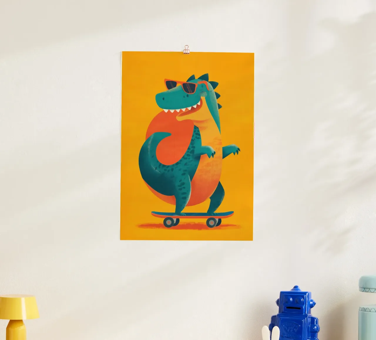 Skater Rex poster con telaio in plastica da Kiara