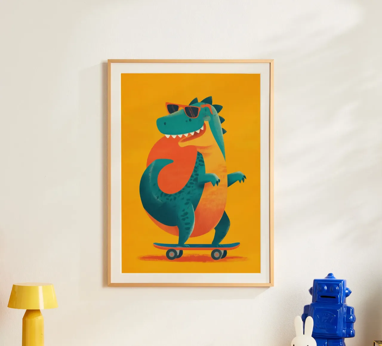 Skater Rex poster con telaio in plastica da Kiara
