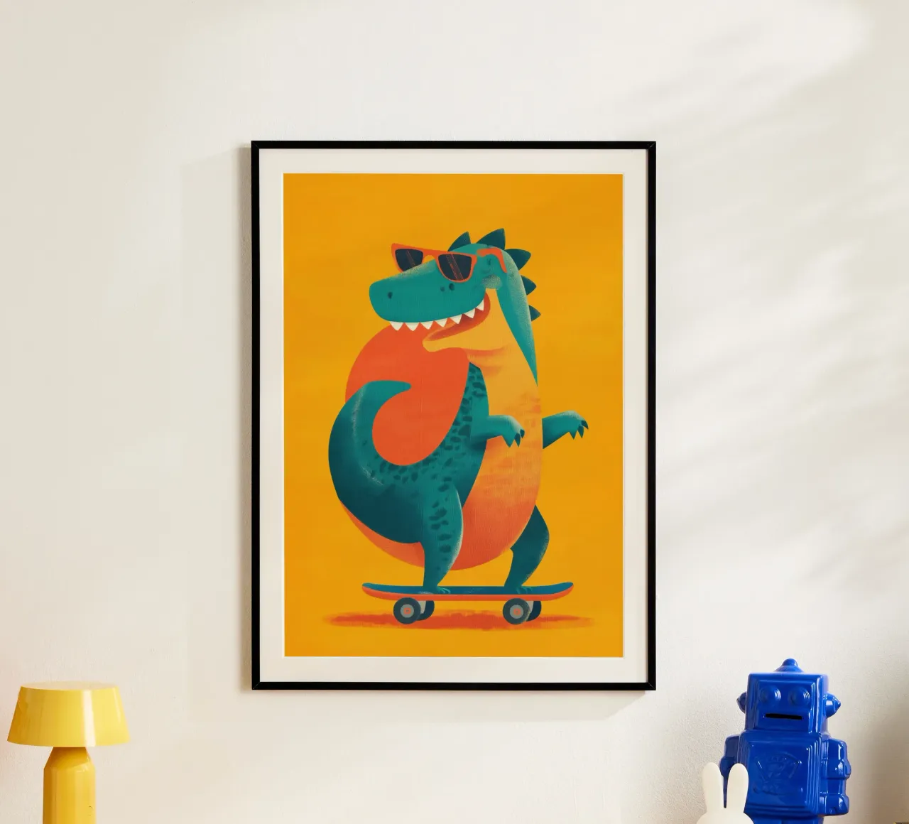 Skater Rex poster con telaio in plastica da Kiara