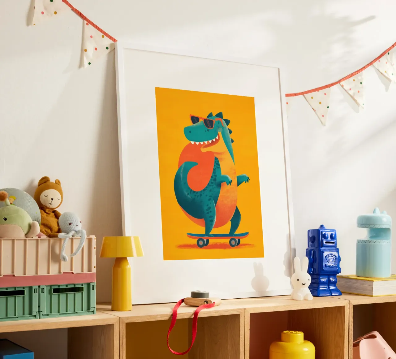 Skater Rex poster con telaio in plastica da Kiara