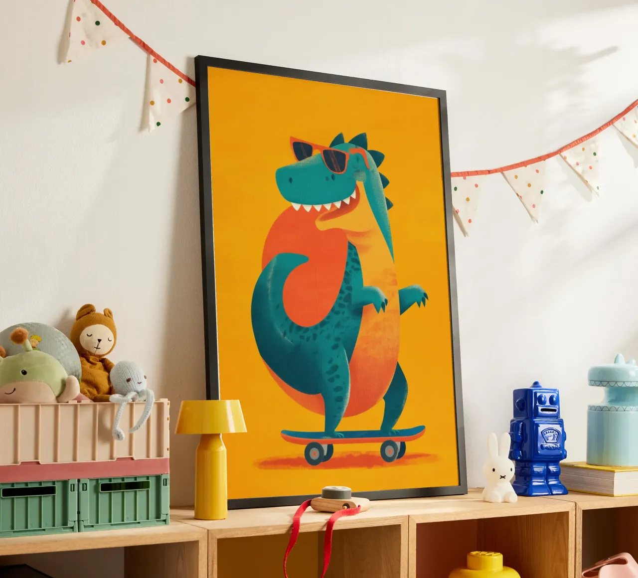 Skater Rex poster con telaio in plastica da Kiara