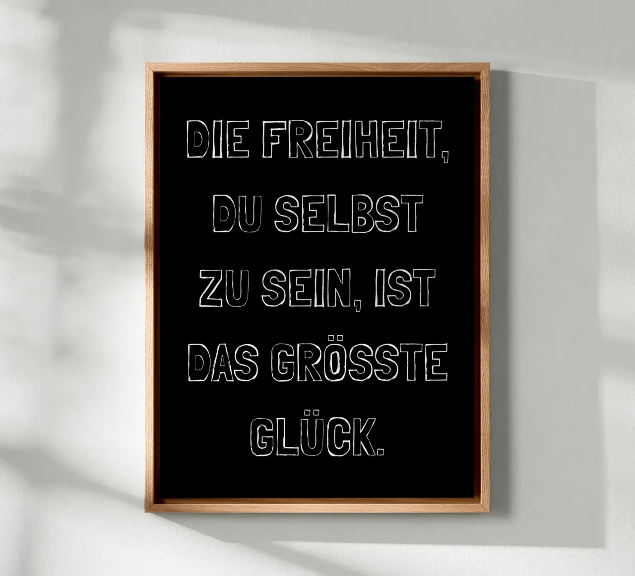 Glück der Freiheit tela con Cornice a cassetta da DigiWunderwerk