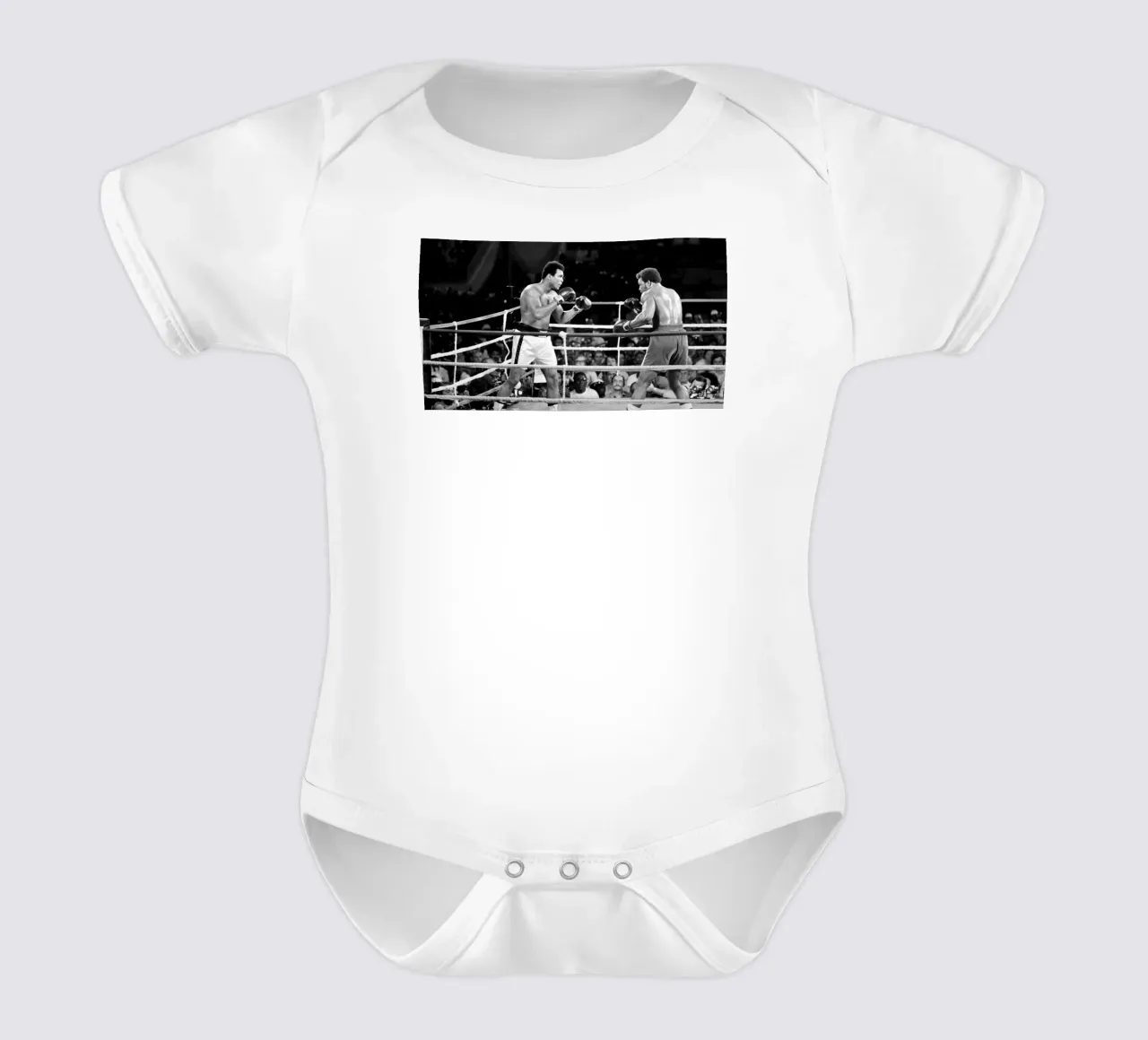 Muhammad Ali vs George Foreman body neonato maniche corte da tobyrmattie