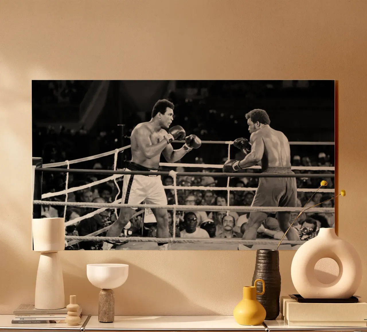 Mohammed Ali vs George Foreman acryl van tobyrmattie