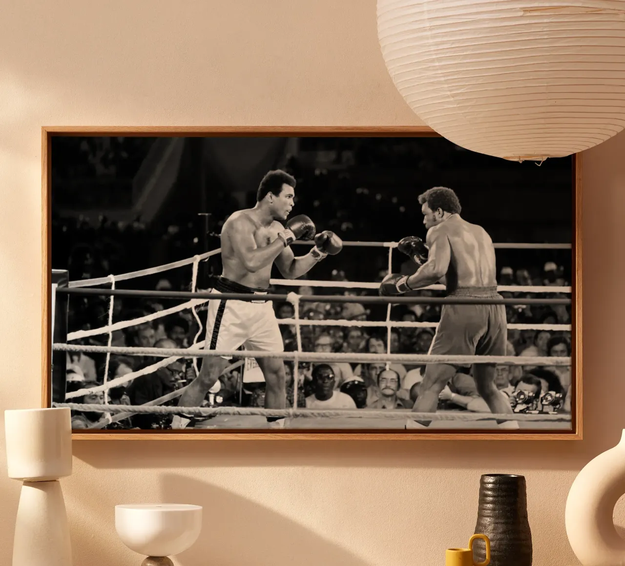 Mohammed Ali vs George Foreman canvas met Baklijst van tobyrmattie