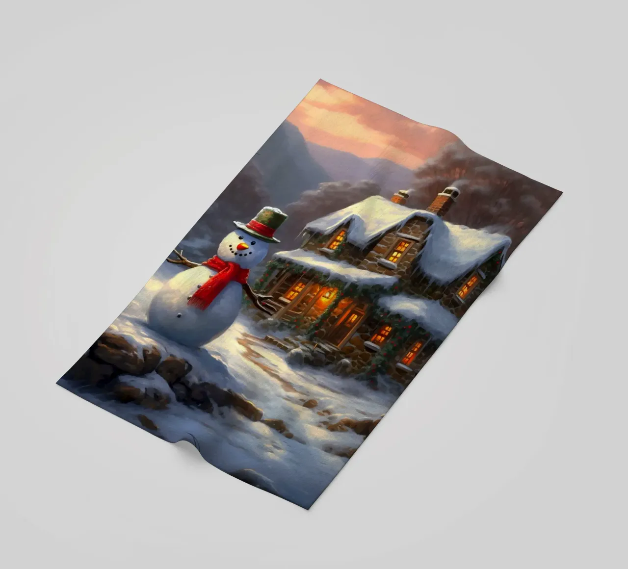 Pupazzo di neve di Natale telo mare da Stellar Creative
