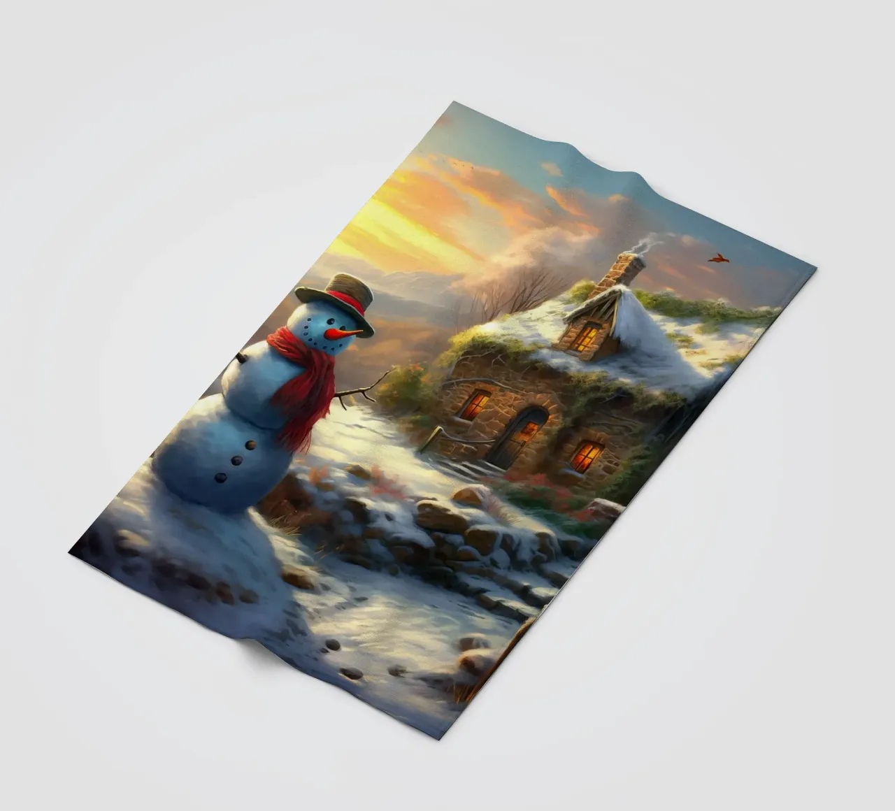 Pupazzo di neve di Natale coperta in pile da Stellar Creative