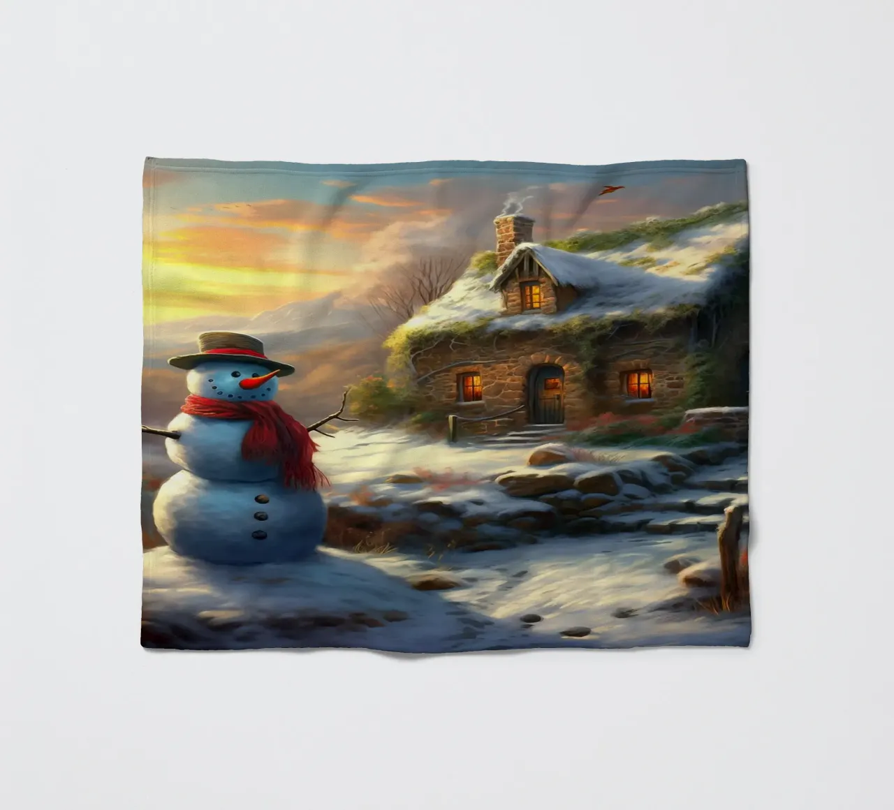 Pupazzo di neve di Natale coperta in pile da Stellar Creative