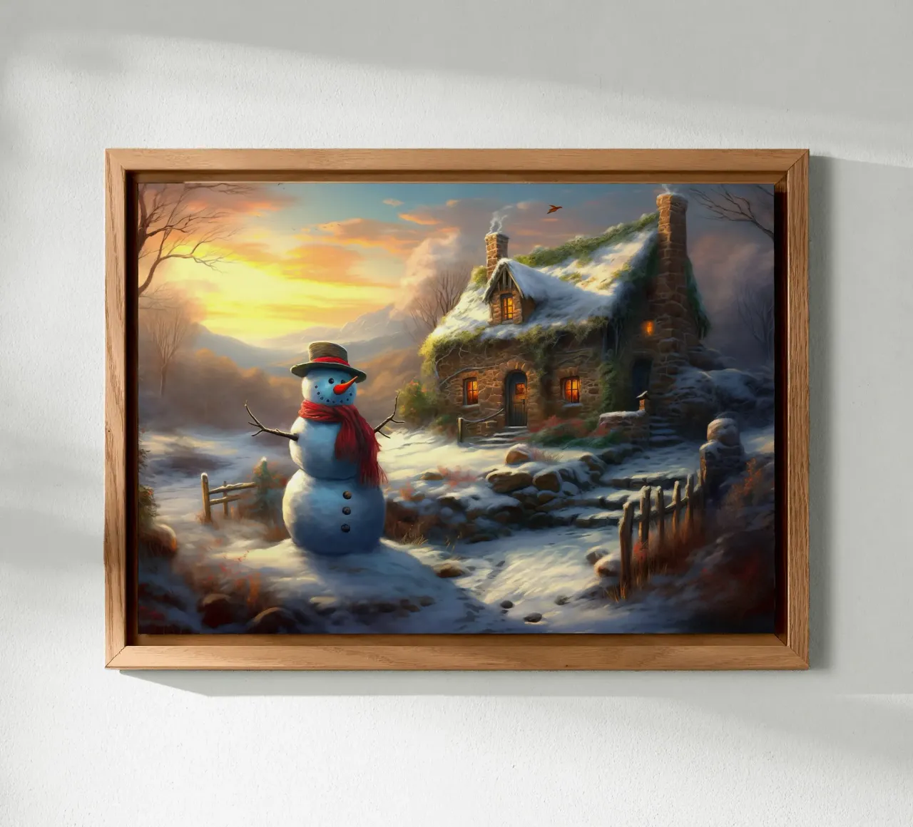 Pupazzo di neve di Natale alluminio dibond da Stellar Creative