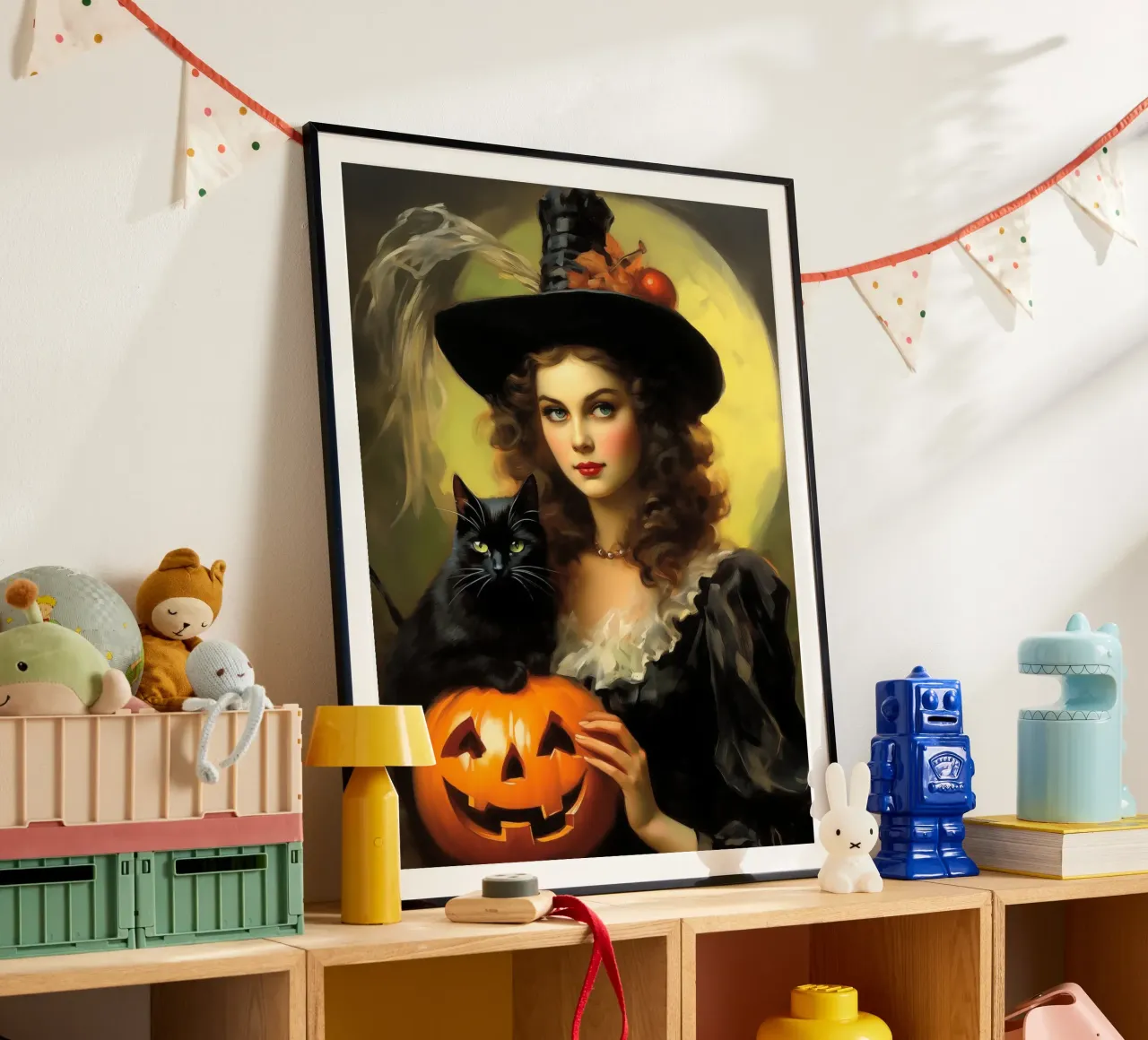 Strega di Halloween vintage poster da Stellar Creative