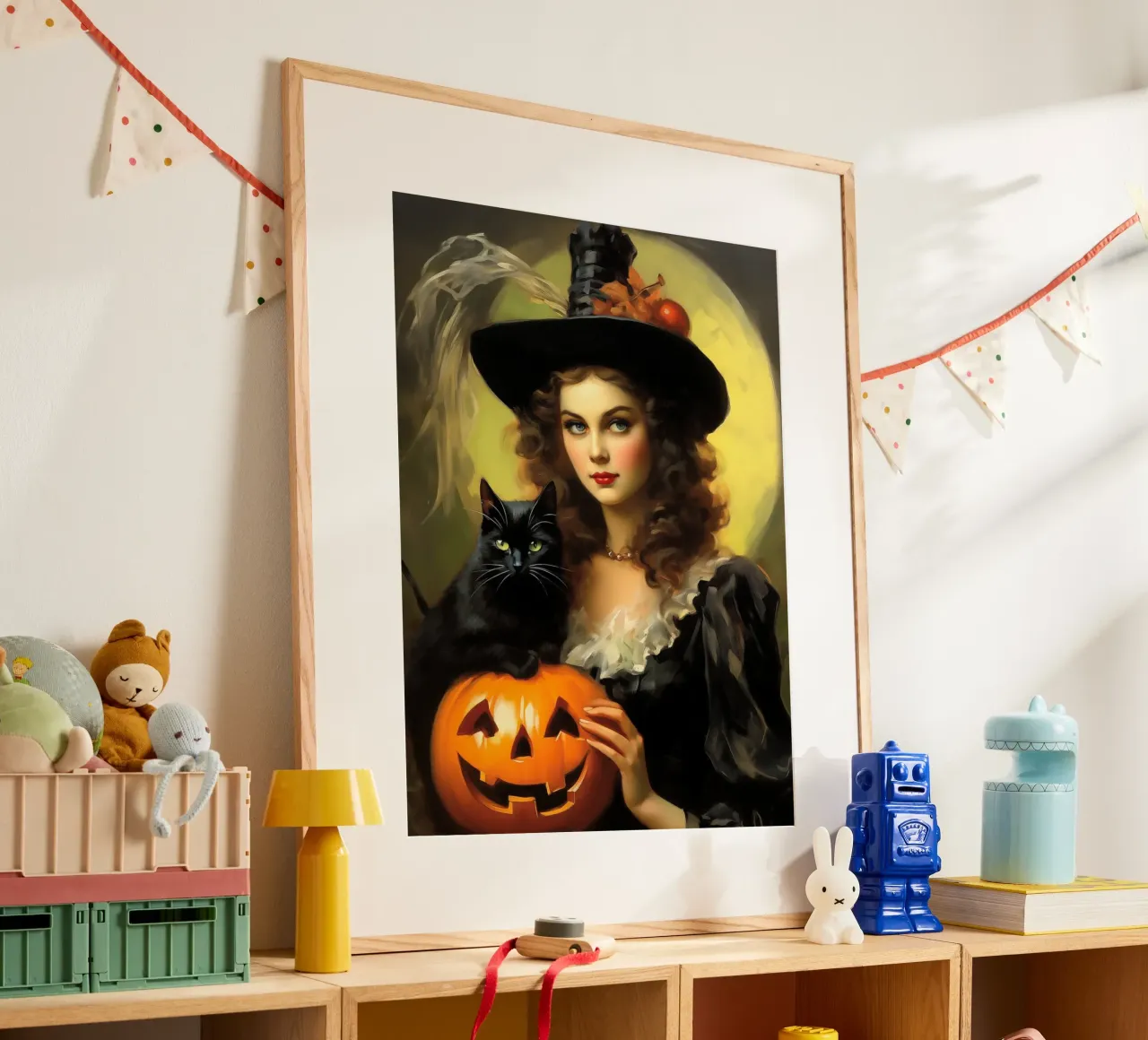 Strega di Halloween vintage poster da Stellar Creative