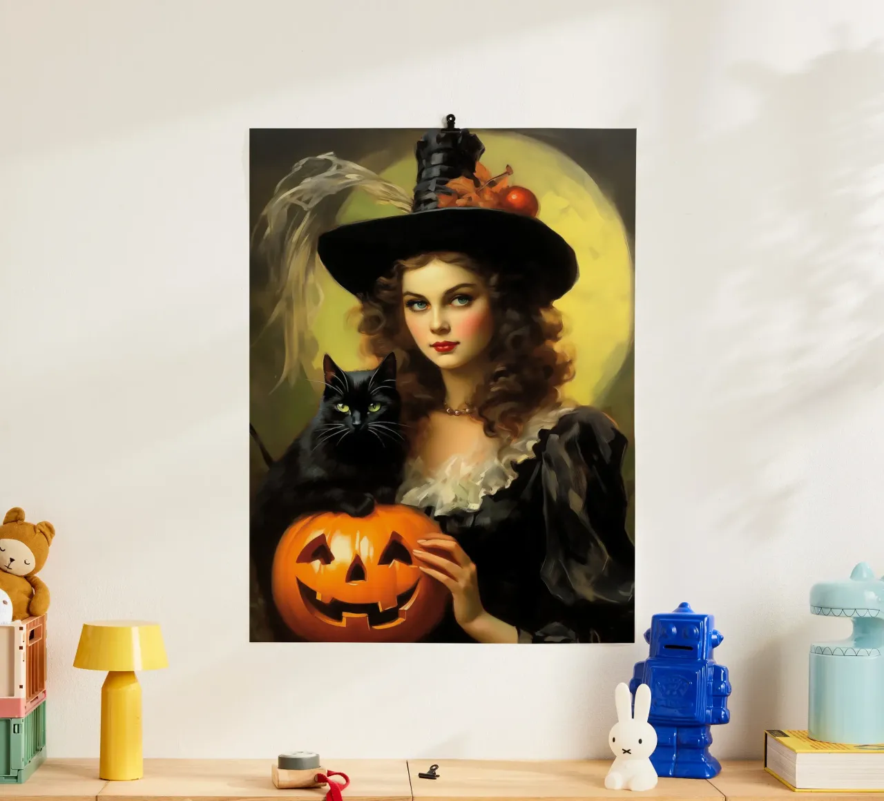 Strega di Halloween vintage poster da Stellar Creative