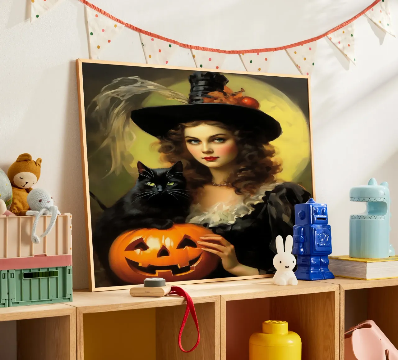 Strega di Halloween vintage poster da Stellar Creative