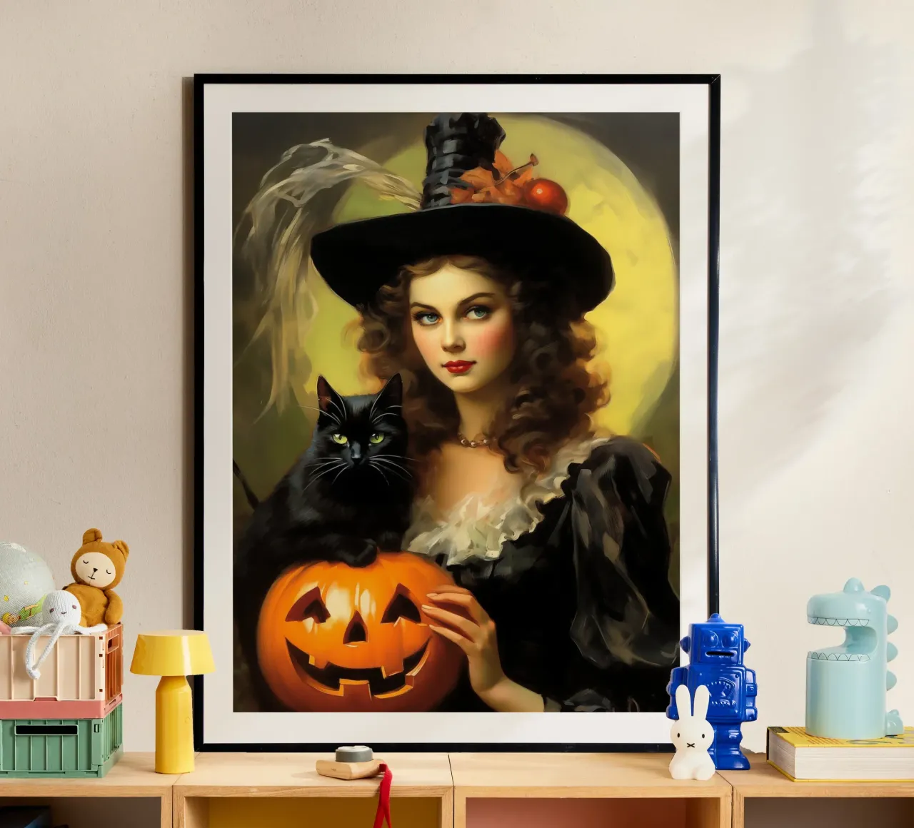 Strega di Halloween vintage poster da Stellar Creative
