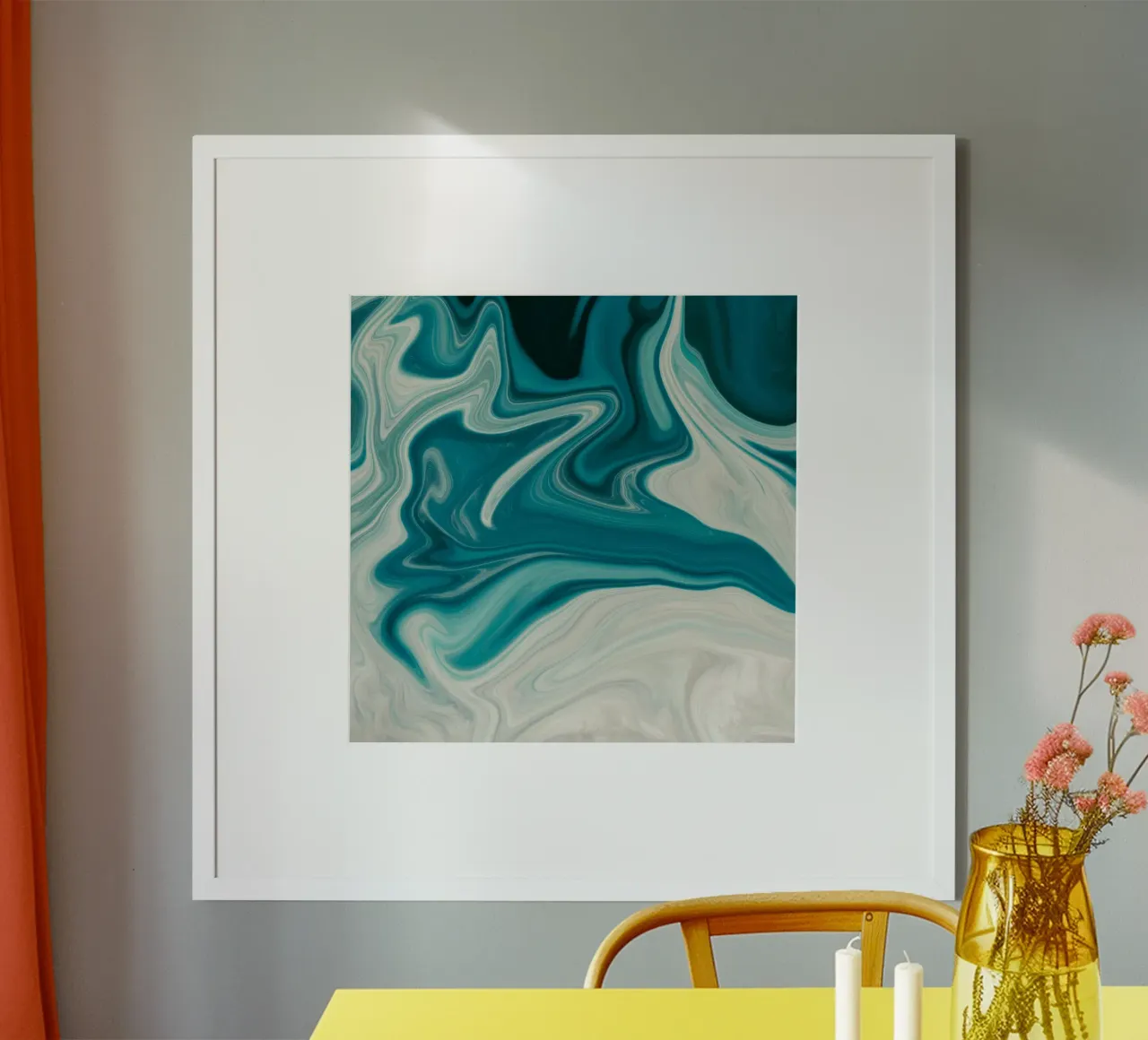 Abstract Blue Painting poster da Vivi Nicolin