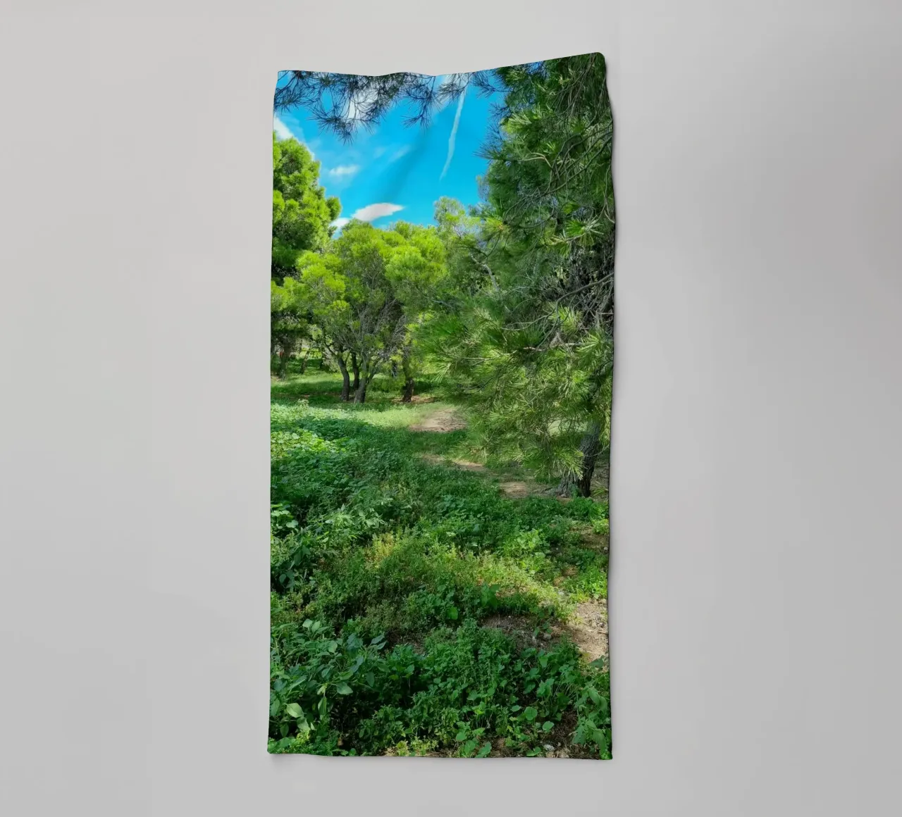 Pine trees in Catalonia towel by dava