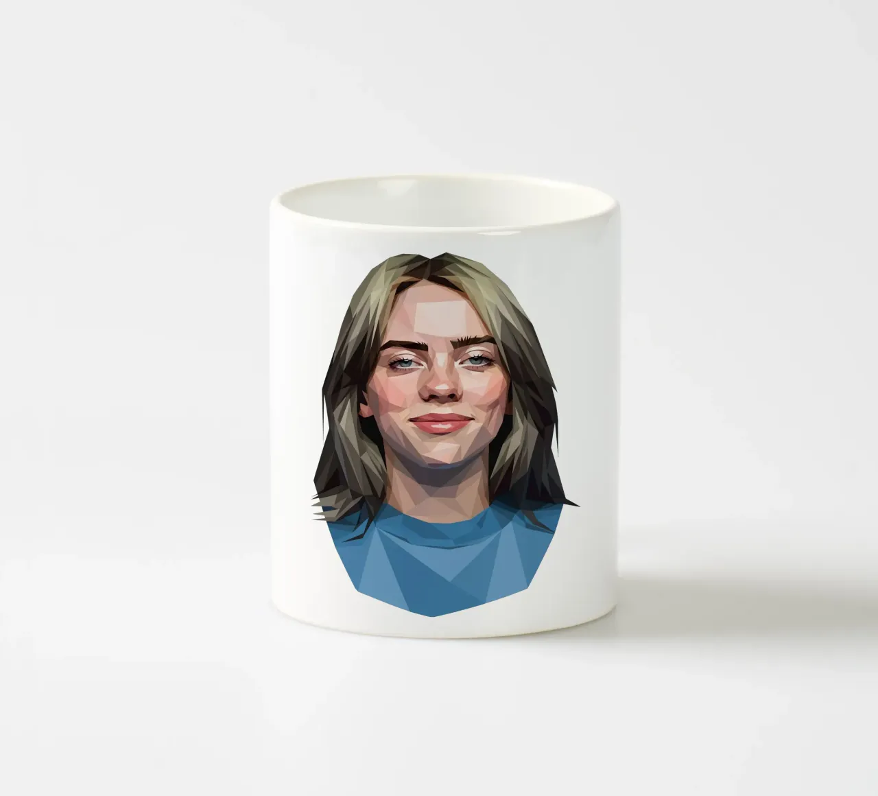 Billie Eilish Lowpoly tazza in ceramica da Low Profile