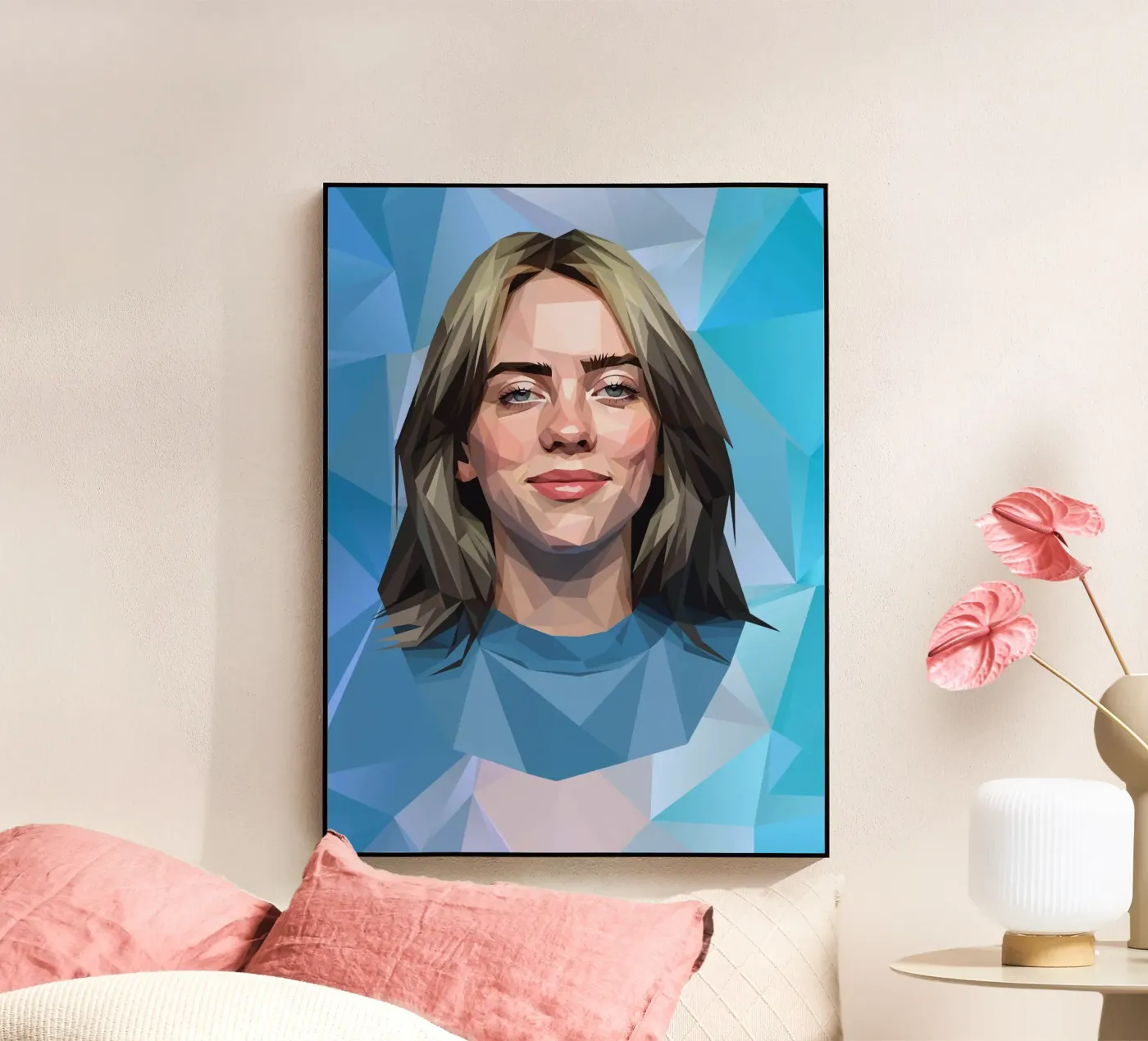 Billie Eilish Lowpoly plexiglas de Low Profile
