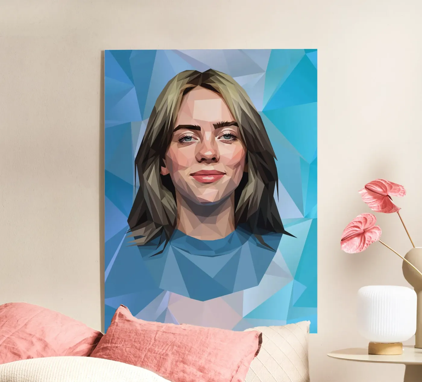 Billie Eilish Lowpoly plexiglas de Low Profile