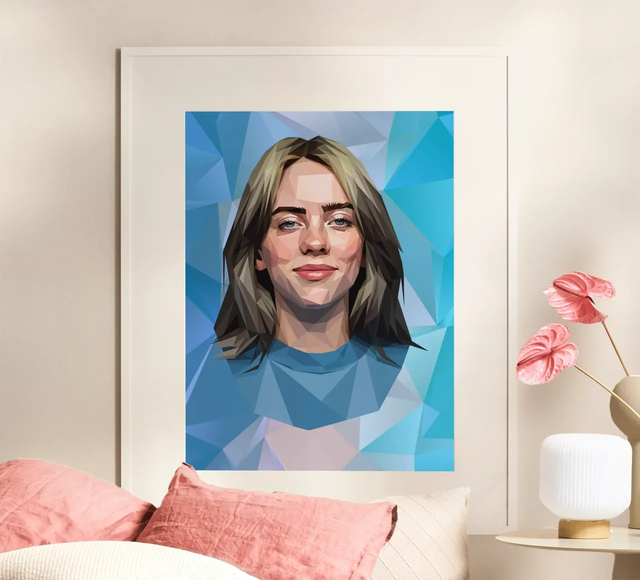 Billie Eilish Lowpoly poster da Low Profile