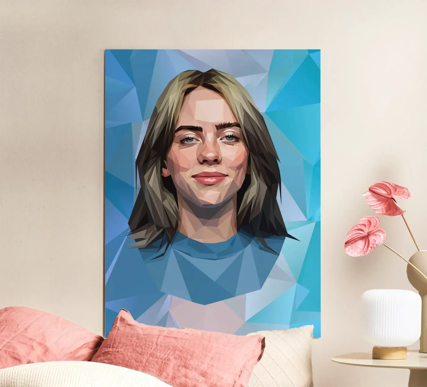 Billie Eilish Lowpoly poster da Low Profile