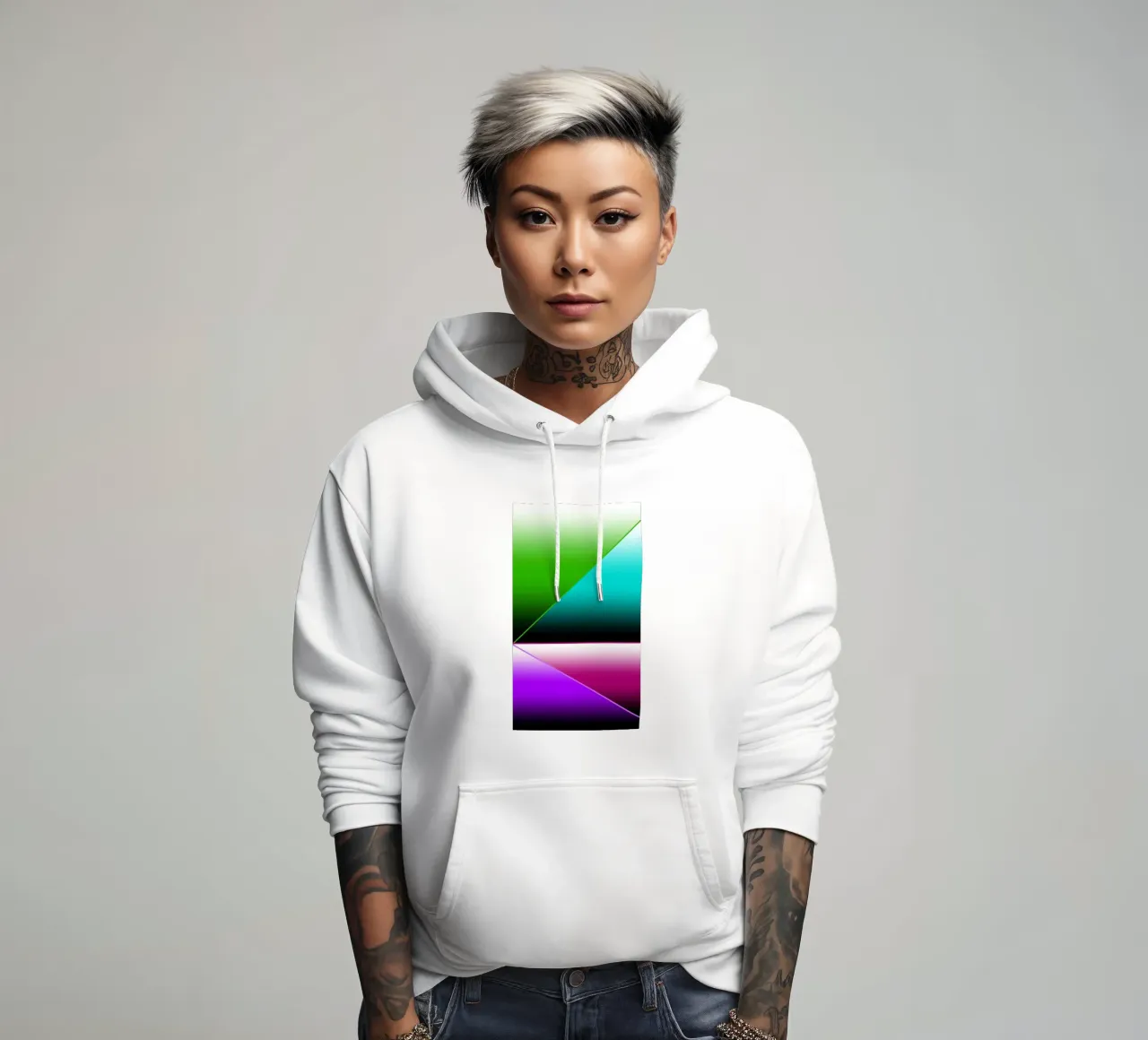 Diseño moderno con triángulos sudadera con capucha de BenCoStyle