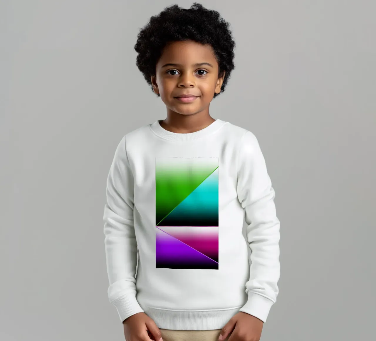 Design moderno con triangoli felpa bambino da BenCoStyle