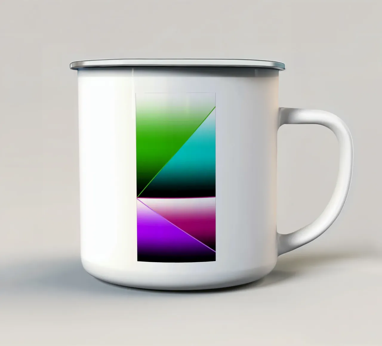 Design moderno con triangoli tazza in smalto da BenCoStyle