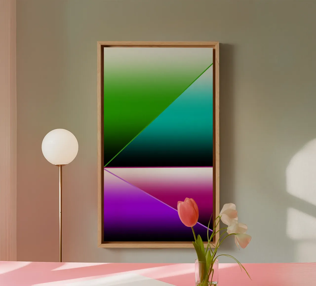 Modern design with triangles canvas by BenCoStyle