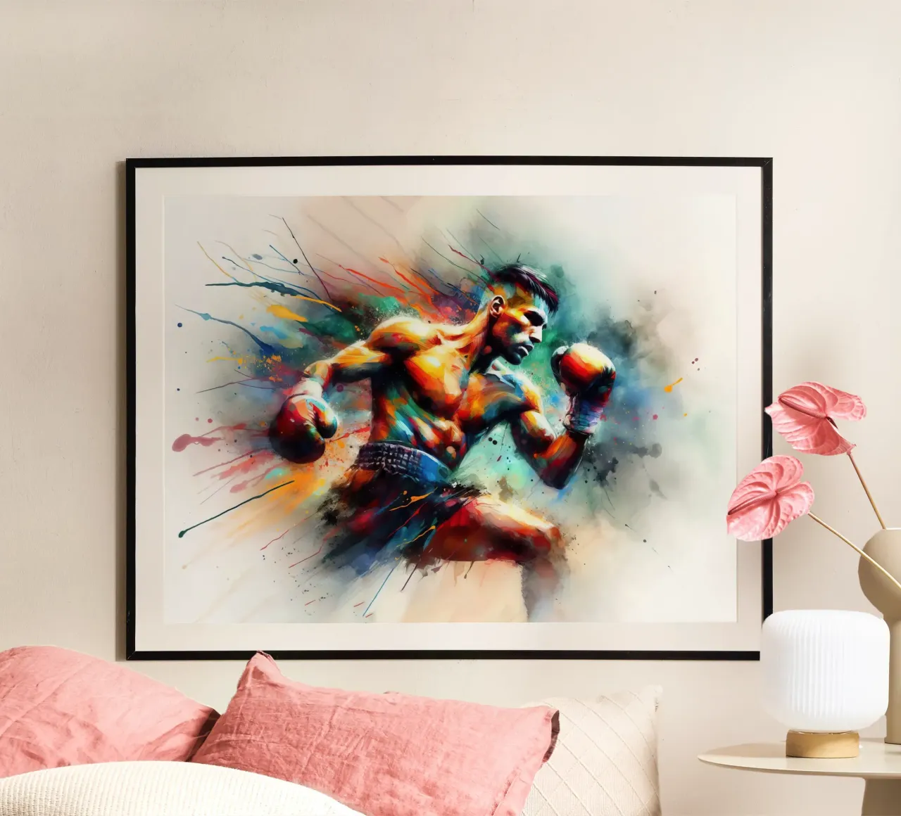 Boxer colorato in azione poster da 🥝 KIWI STORE
