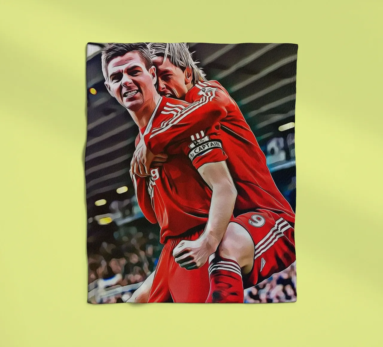 Poster delle celebrazioni iconiche di Steven Gerrard e Fernando Torres coperta in pile da ArdanART