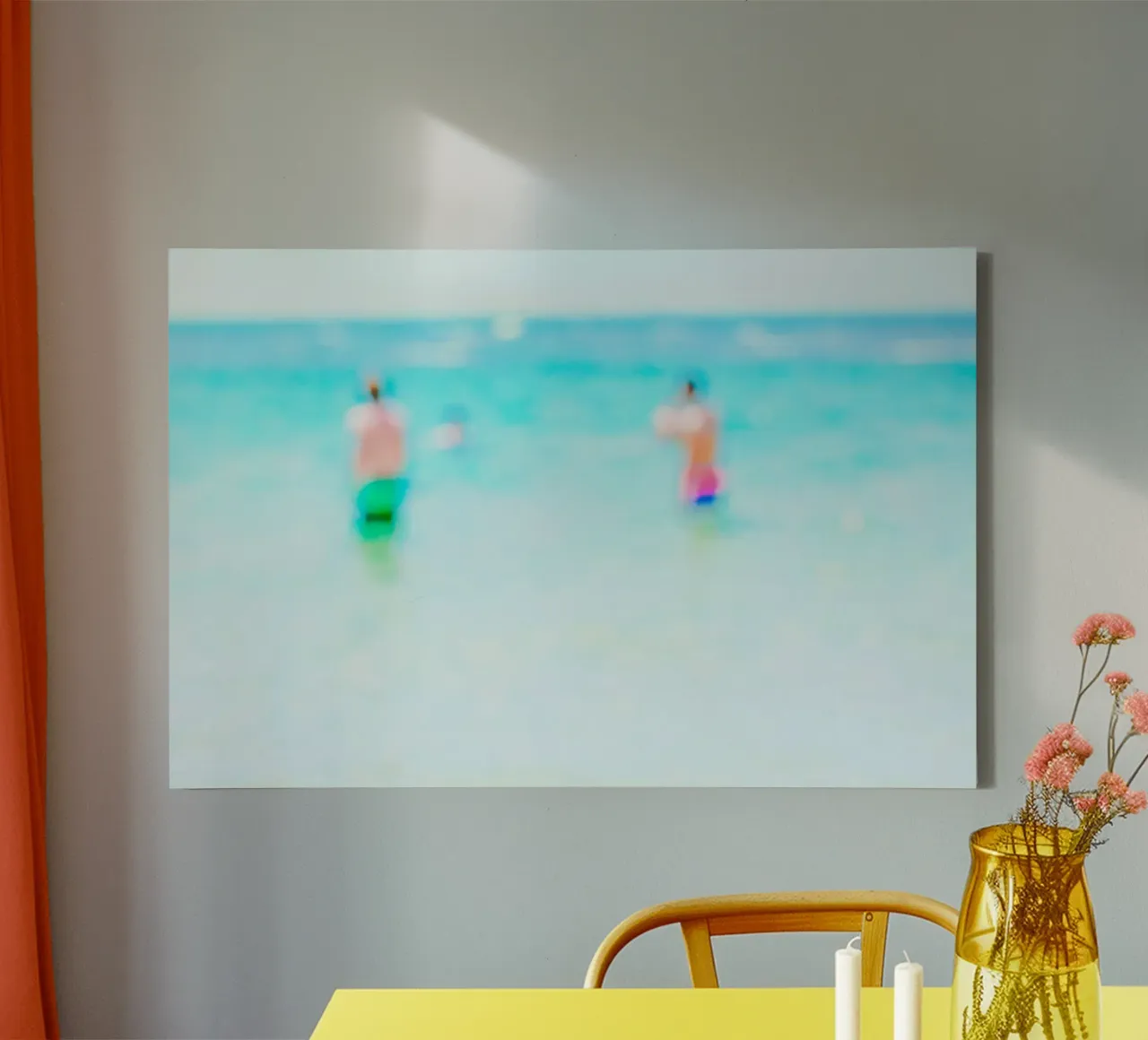 Am Meer #5 Leinwand mit Schattenfugenrahmen von Tal Paz-Fridman