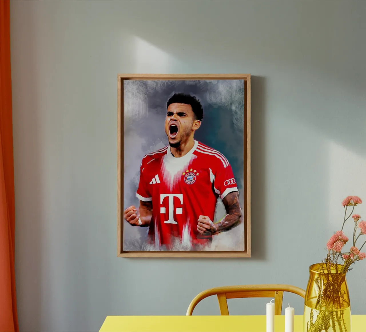 Luis Diaz kunst canvas met Baklijst van Lembayung art