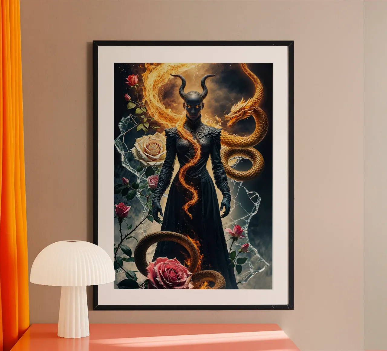 Horned Fire Demon poster da nabakumov