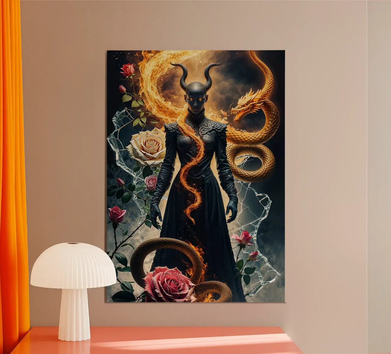 Horned Fire Demon poster da nabakumov
