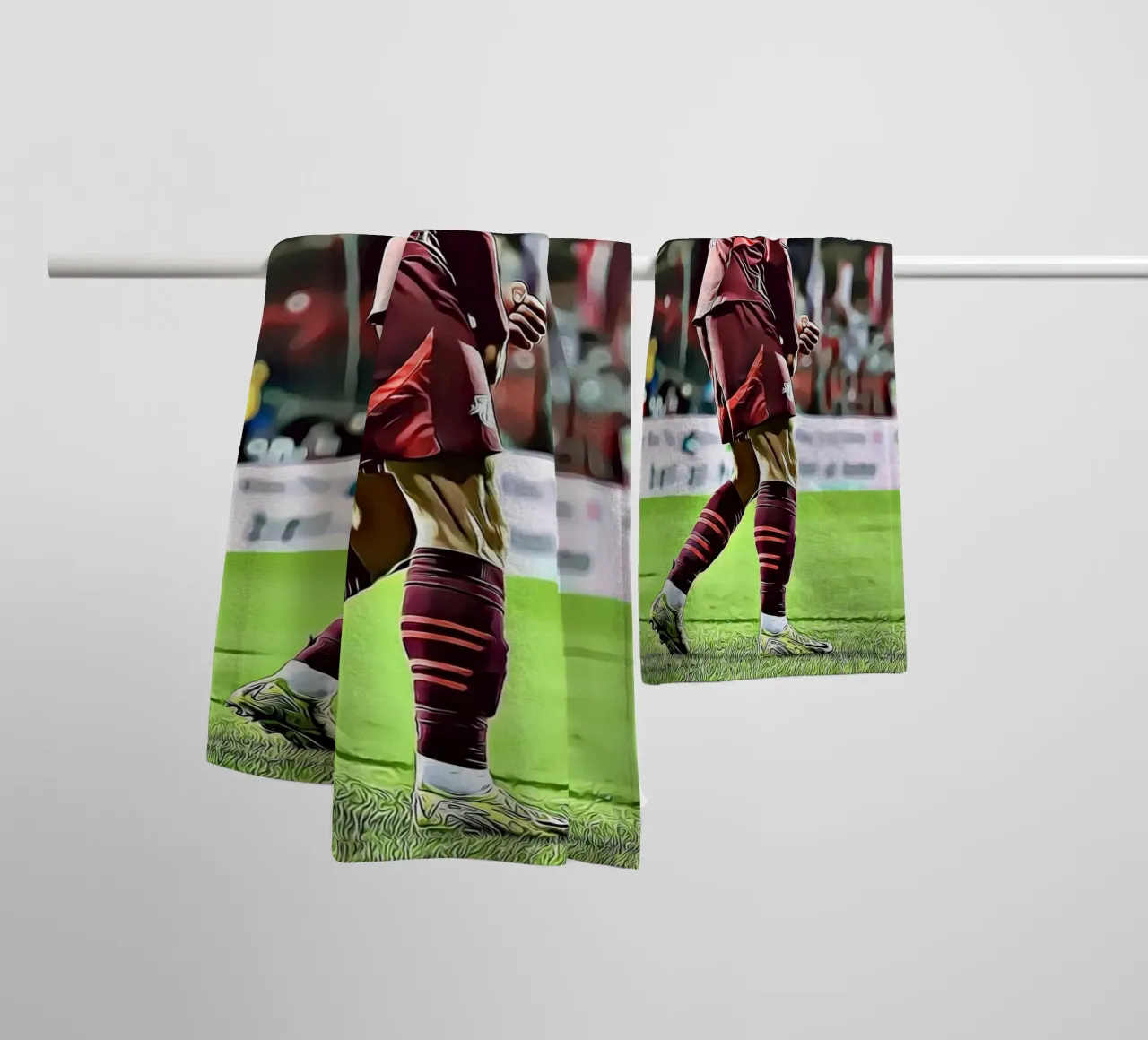 Benjamin Sesko RB Leipzig Jubelpose Poster Handtuch von ArdanART