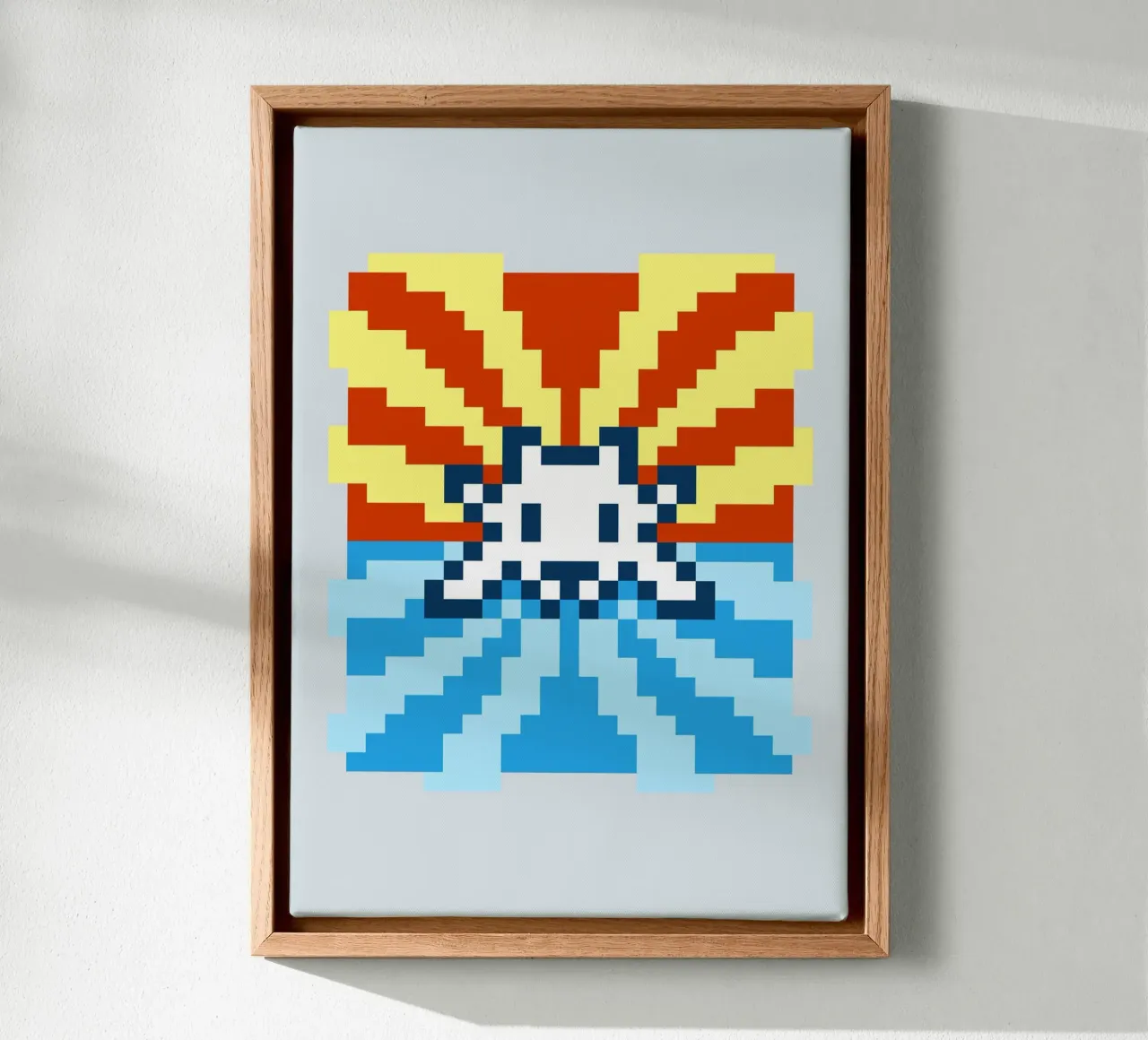 Pixel Space Invader tela con Cornice a cassetta da nabakumov