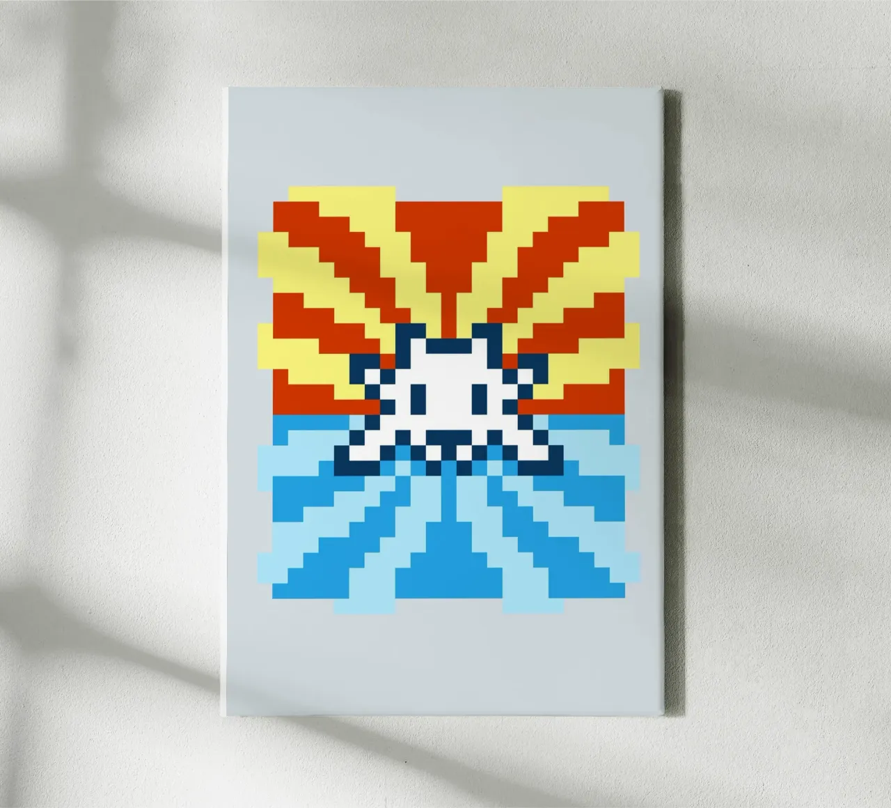 Pixel Space Invader tela con Cornice a cassetta da nabakumov