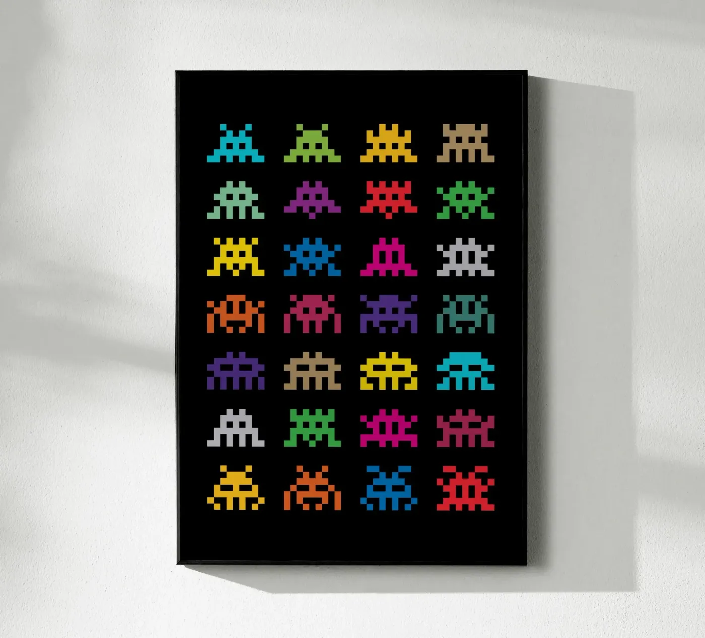 Pixel Space Invaders plexiglas de nabakumov
