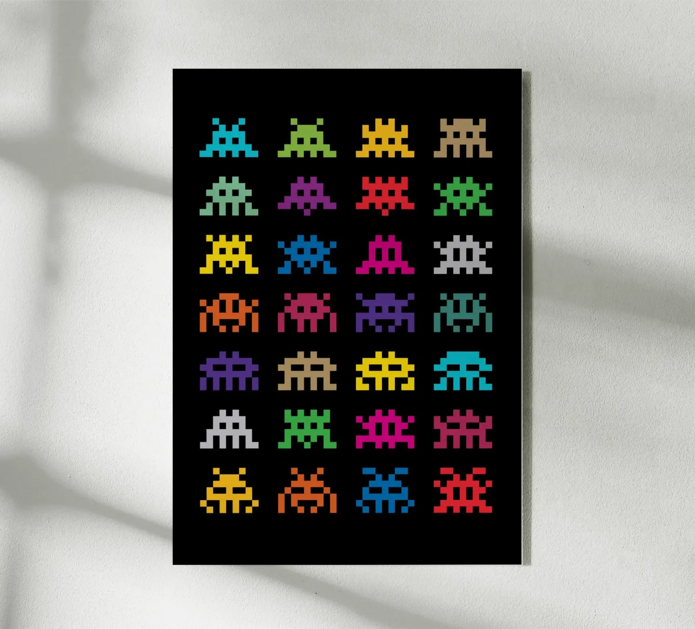 Pixel Space Invaders plexiglas de nabakumov