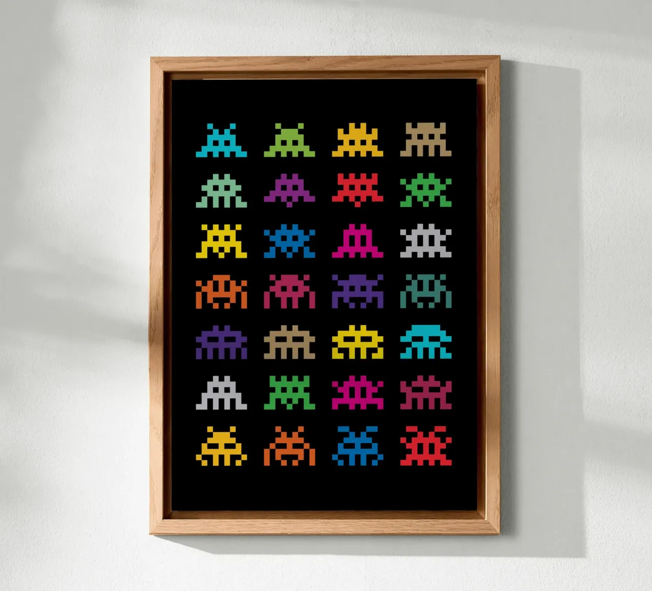 Pixel Space Invaders alluminio dibond da nabakumov