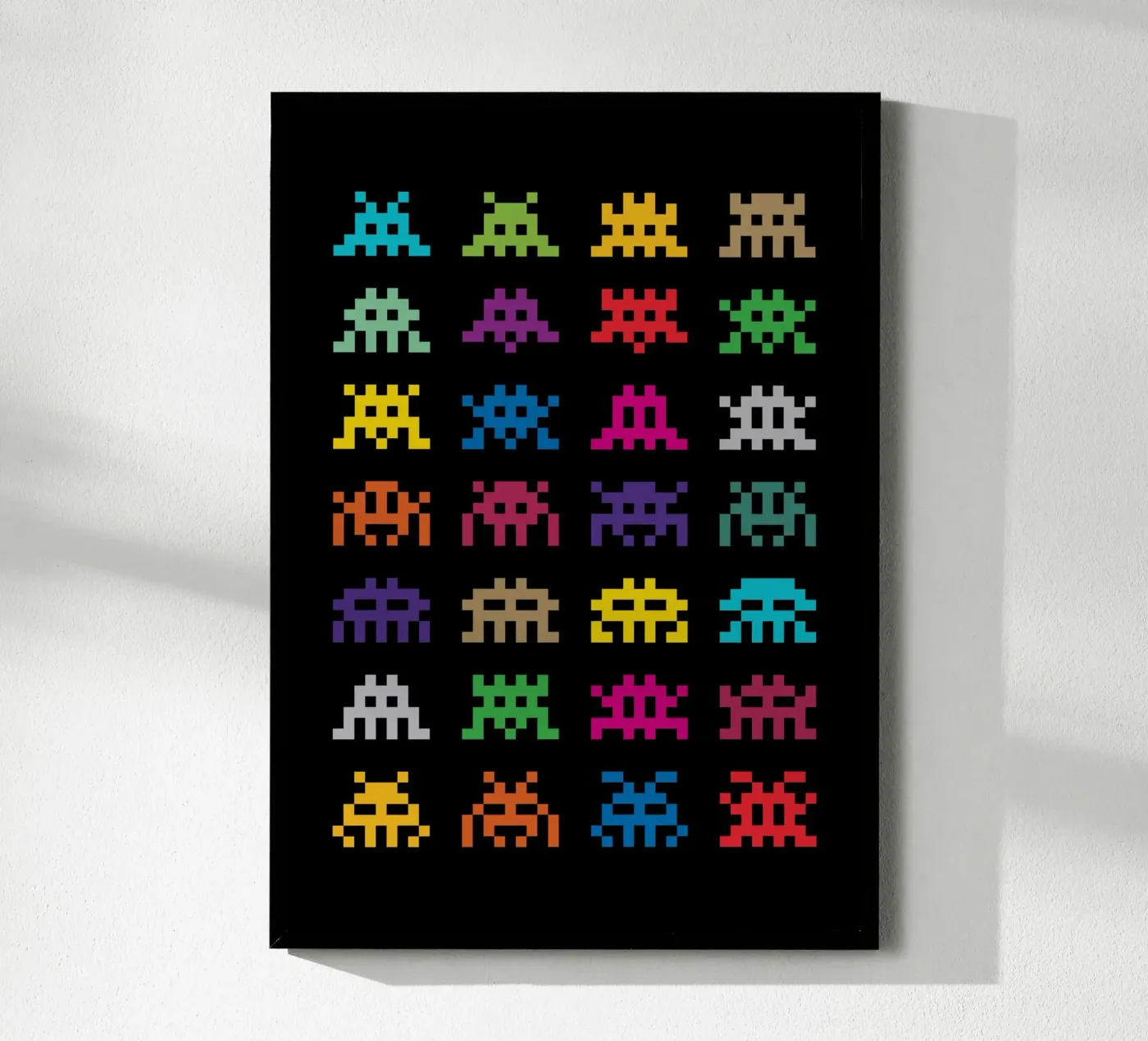 Pixel Space Invaders poster da nabakumov