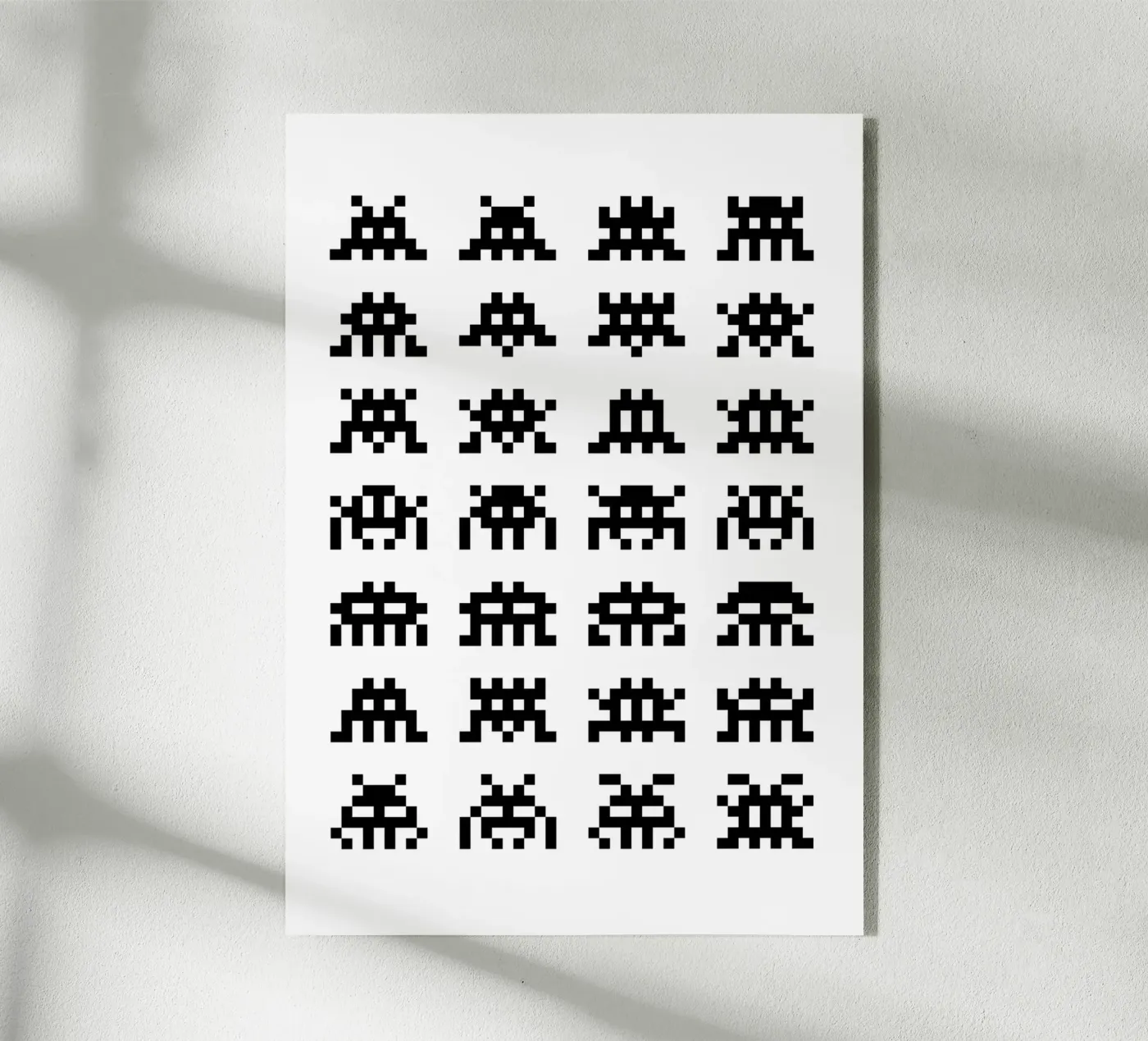 Pixel Space Invader acryl van nabakumov