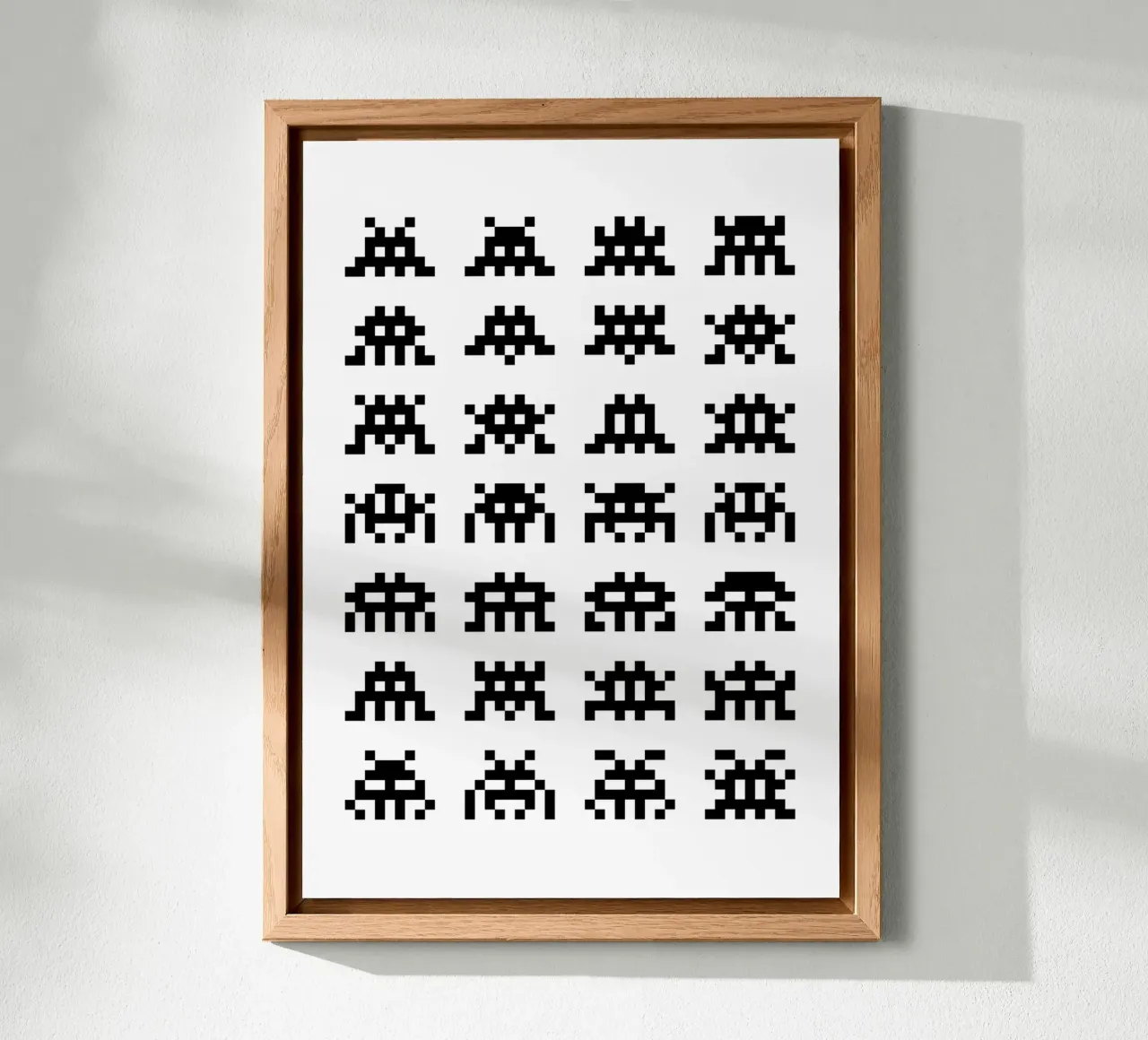 Pixel Space Invader alluminio dibond da nabakumov