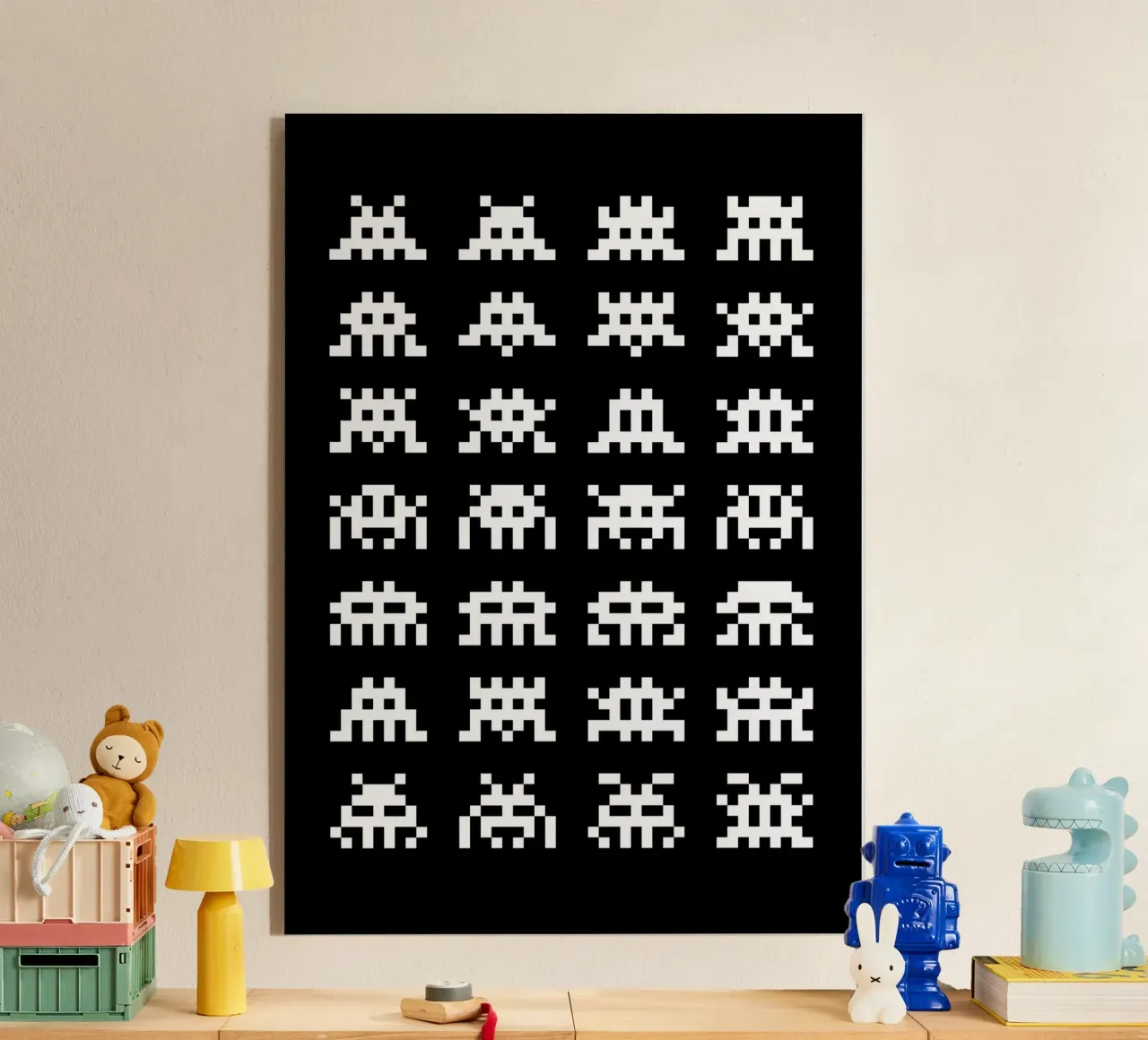 Pixel Space Invader plexiglass da nabakumov