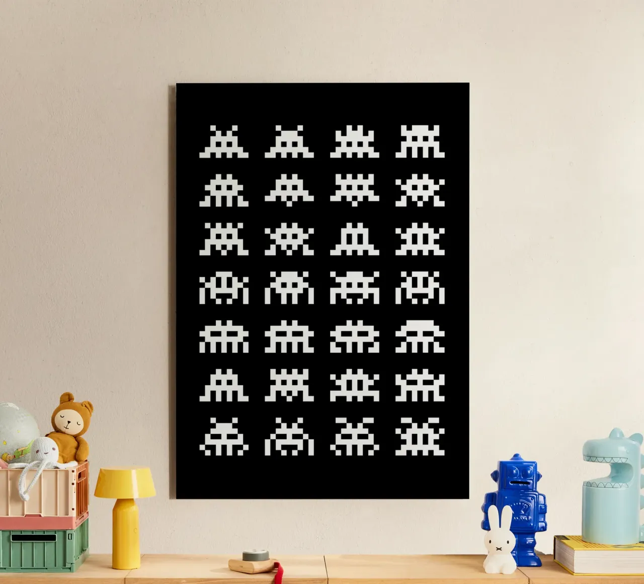 Pixel Space Invader Alu-Dibond von nabakumov